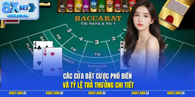 Các cửa đặt cược phổ biến và tỷ lệ trả thưởng chi tiết